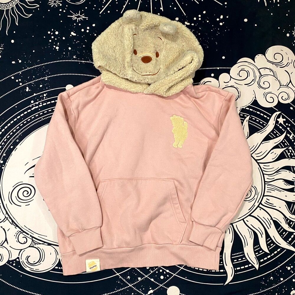 Disney Hoodie Women's S Pink Fleece Lined Pullover Performance Sweatshirt Sports